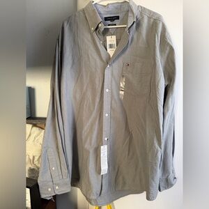 Tommy Hilfiger Men's Classic Gray Casual Shirt